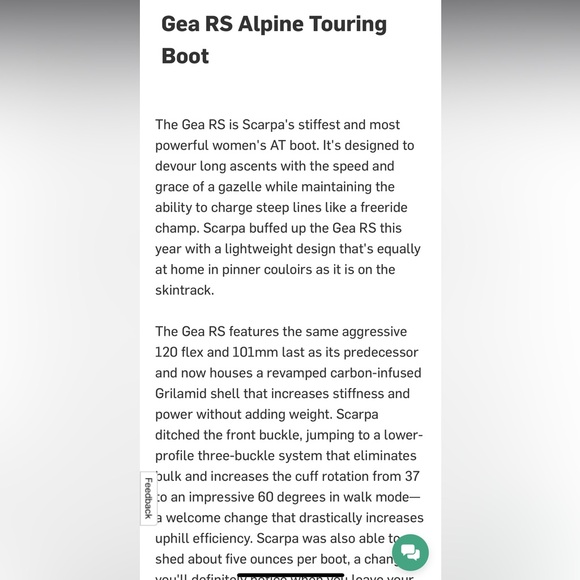 Scarpa GEA RS AT Ski Boots (Alpine Touring) 25.5 - Picture 11 of 11